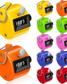 12 Pcs Clicker Counter, 4 Digit Clickers Counters ABS | School Hand Counter Clicker for Event Scoring, Sports Coaching, Class Tracking, Stadium, Stitch Counting, Metal Handheld