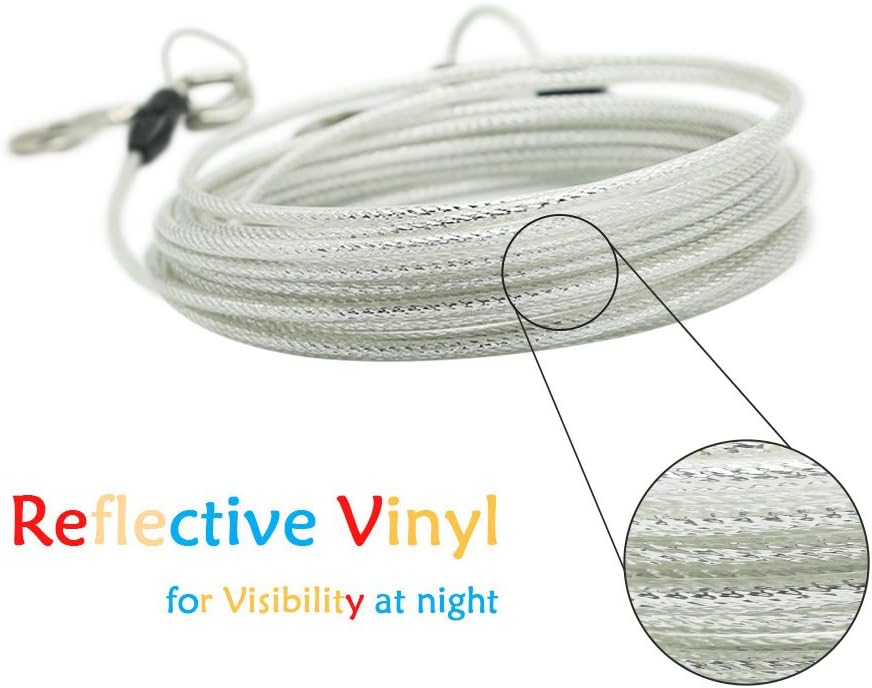 30ft Reflective Tie-Out Cable for Heavy Dogs Up to 125 Pounds - Image 2